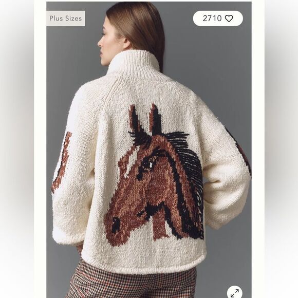 Pilcro Sweaters - Anthropologie Pilcro Western Horse Graphic Cardigan Sweater
